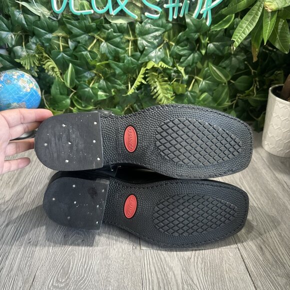 Vtg Men’s Durango Black Leather Harness 10.5 EE Ankle Engineer Boots Square Toe - Picture 10 of 12